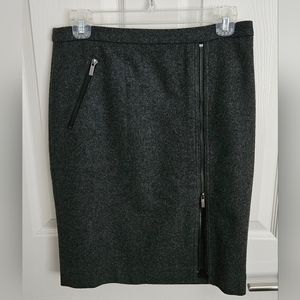J. Crew | The Pencil Skirt | Gray wool with zipper down the side